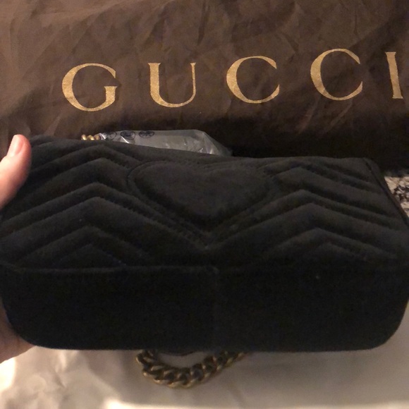 [SOLD] Gucci black velvet Marmont mini - Picture 8 of 8